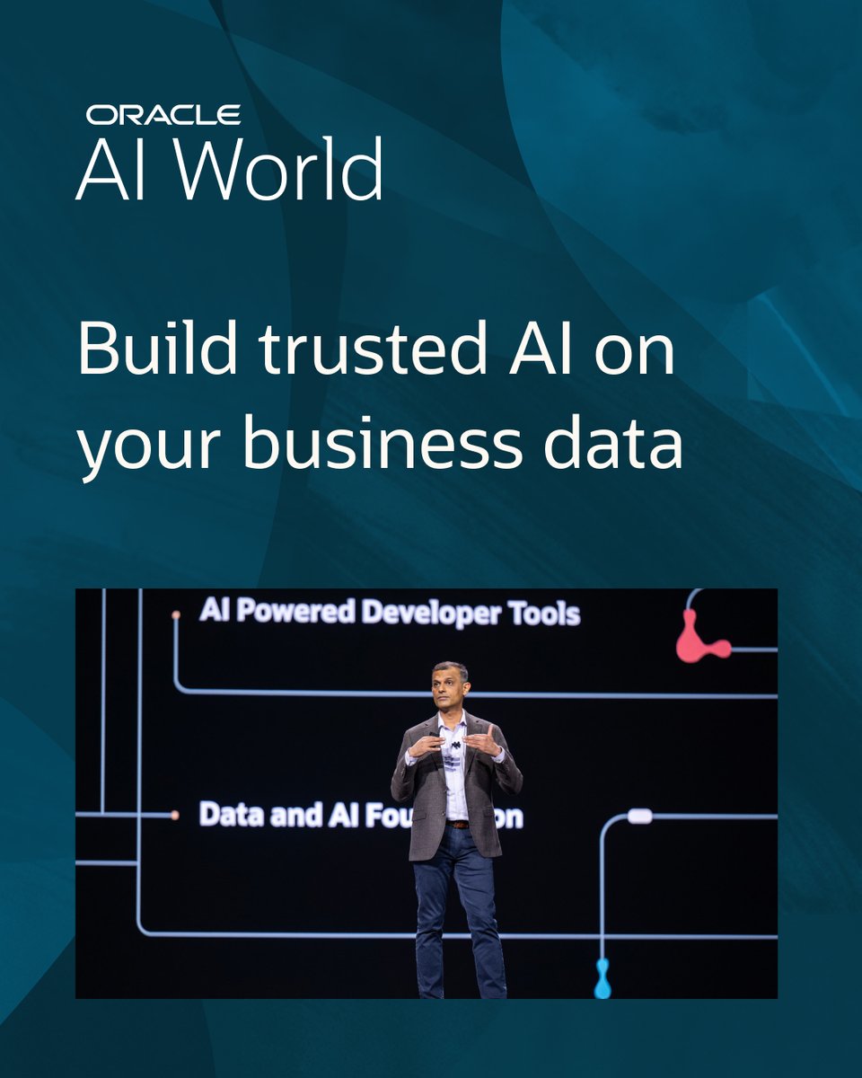 sumitaneja's tweet photo. Join Oracle at #AIWorld to learn how AI Data Platform can help you build and deploy enterprise AI at scale: https://t.co/VUXfqusejr https://t.co/mWXtB9KtdC