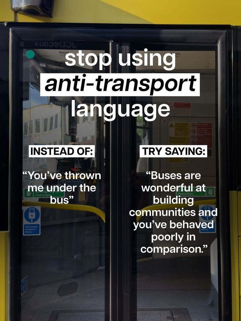 cherrycloud255's tweet photo. Pro-transport language tips from the UK Department for Transport

More here: https://t.co/2ADiapFpQ0

#publictransport #publictransit #TrufiAssociation https://t.co/RVkY5RK5Ar