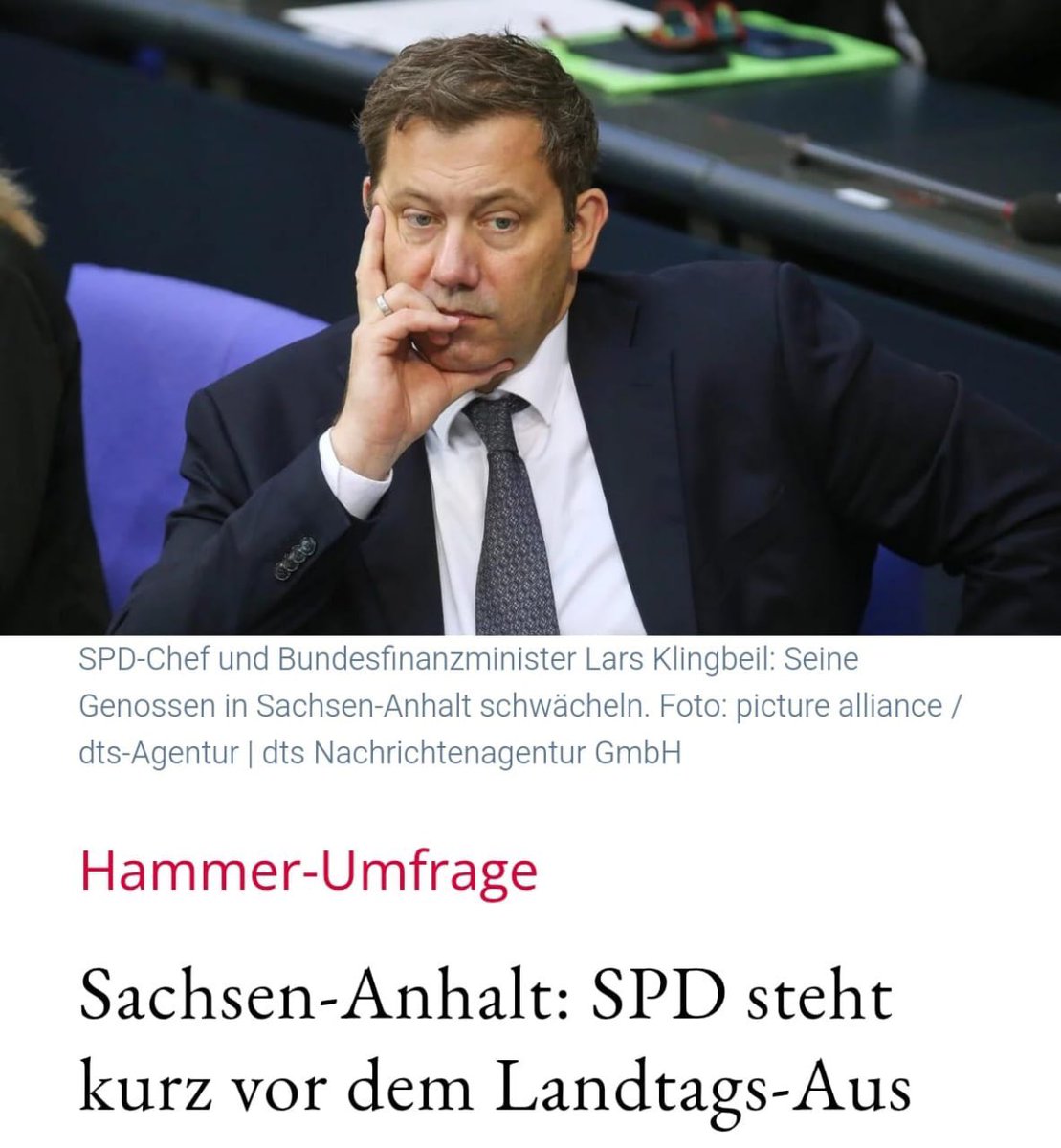 userderdiedas's tweet photo. Gute Neuigkeiten!!!
Die antidemokratische und linksradikale Splitterpartei #SPD scheint wohl verdienterweise nicht in den Landtag von Sachsen-Anhalt einzuziehen.
Verfassungsfeinde müssen abgestraft werden.
Bravo!
Weiter so! https://t.co/o3LSoBUSlU