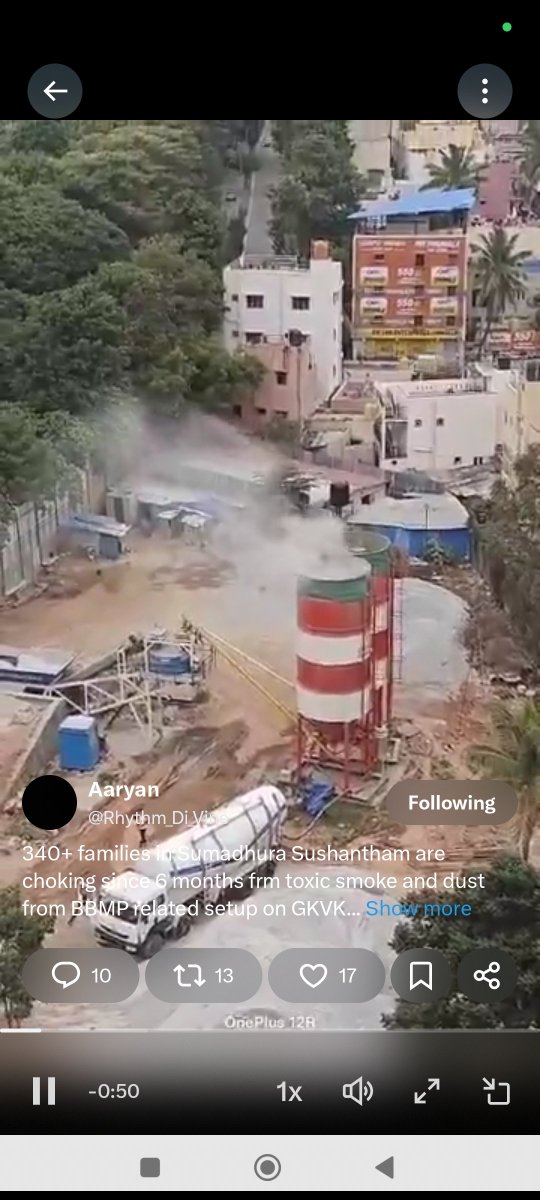 raviag29's tweet photo. @GBAChiefComm  @ICCCBengaluru  RCM plant operating in residential area beside Sumadhura Sushantam Phase 2, GKVK rd,Vidyaranyapura polluting environment, endangering lives of residents of society . Immediate action needed to shift the same to commercial area https://t.co/7A1ZEwkUEV