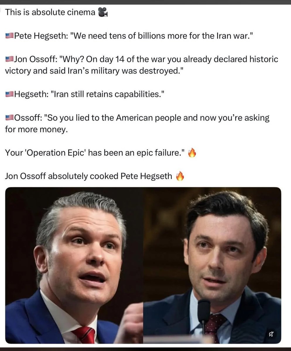 YourAnonNews's tweet photo. The incompetence that Hegseth exudes encapsulates the entire administration.
🍿 https://t.co/u5uVz3cjjC
