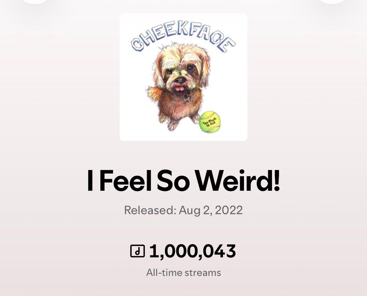 cheekfaceREAL's tweet photo. 1 million for i feel so weird 🐶 thank you furries for bringing this one back to life https://t.co/slrVbtszgG
