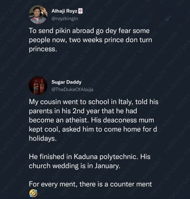ThatSuccess_'s tweet photo. Nigerian parents no dey take rubbish 😭😂😂 https://t.co/5s0NYCL3kS