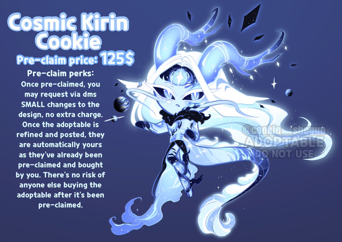 cookie__shogun's tweet photo. NEW cookie adopts up for PRE-CLAIM!! Payment through VGen 💚

One dragon and one kirin (half dragon half deer) this batch! ✨
.
TOS +extra info below!
.
#cookieoc #cookierunoc #adoptables https://t.co/c2Q9imV7IU