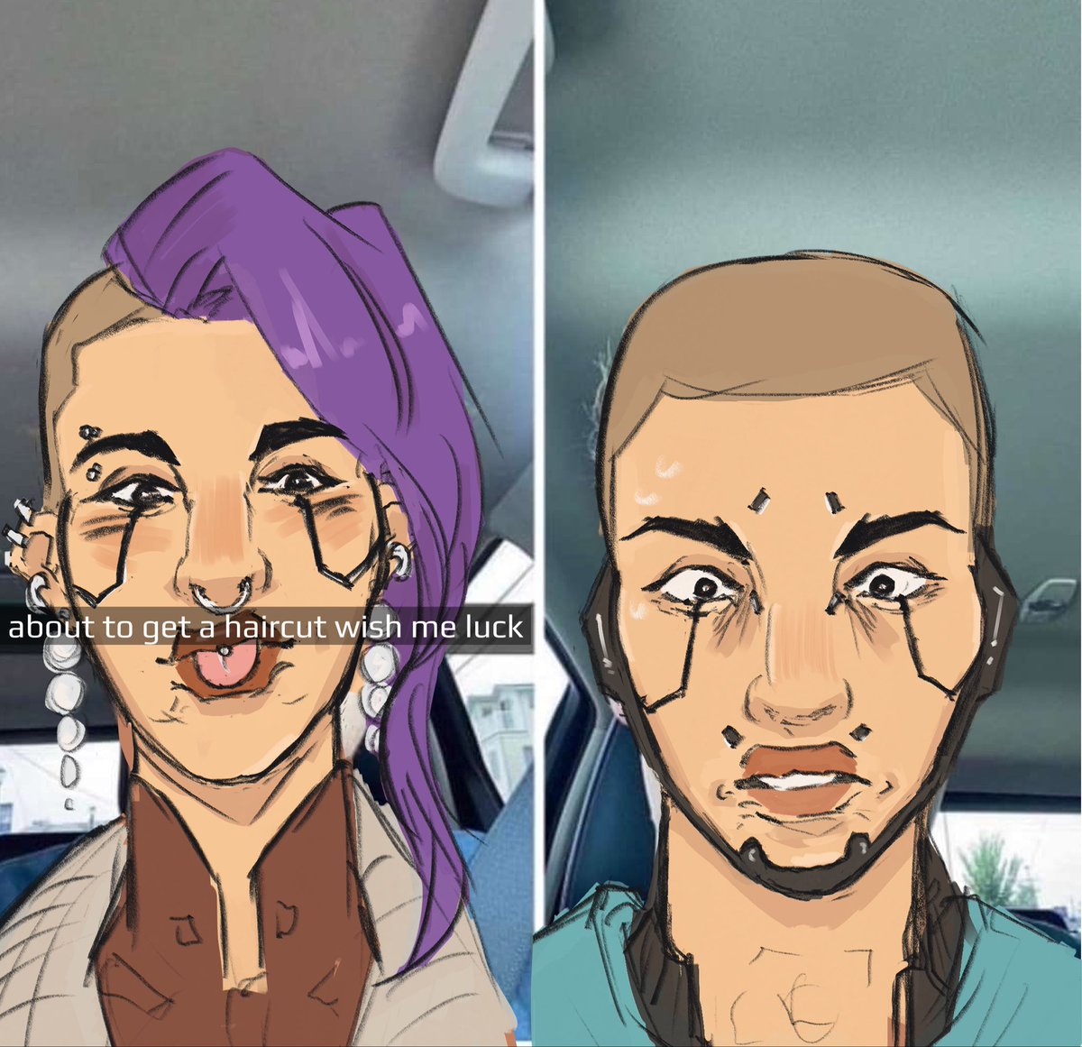 val1ty's tweet photo. myers was her barber https://t.co/B5TyClG7k8