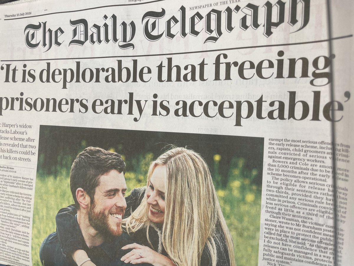 michaelwhite's tweet photo. I think you’d be safe to bet that the Telegraph a) backed “prison works” tougher sentences b) backed lower taxes c) voted for a government didn’t build many prisons because of a) and b) https://t.co/OAcNwt6y3t