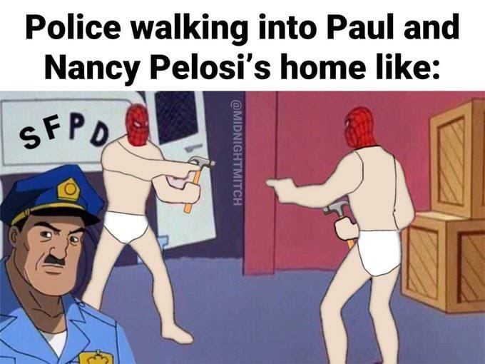 90214Safari's tweet photo. My Coat will tear with all these Medals...
Pelosi Intruder Not an Assassin? Really was Paul's SF Leftist Gay Lover.
NO! Color Me SHOCKED!
#SodomitesSmellFunny #PaulPelosi #MonkeyPoxOutbreak 🤣 https://t.co/qVsFMh46ib