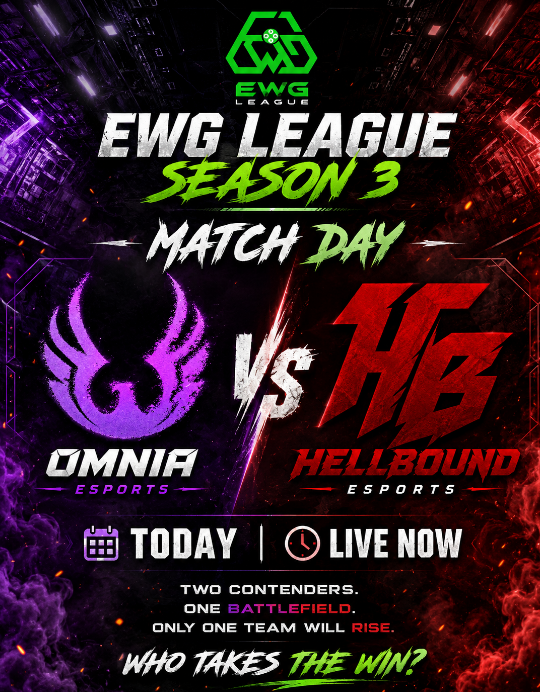 hellboundesport's tweet photo. @OMNiA_GGs VS @hellboundesport INSIDE THE EWG LEAGUE SEASON 3 BEST OF 5 MAY THE BEST TEAM WIN #BO7 #CDL #CODLEAGUE #EWG #EWGLEAGUE #BESTOF5 #TONIGHTMATCH https://t.co/ra27r0EcOf