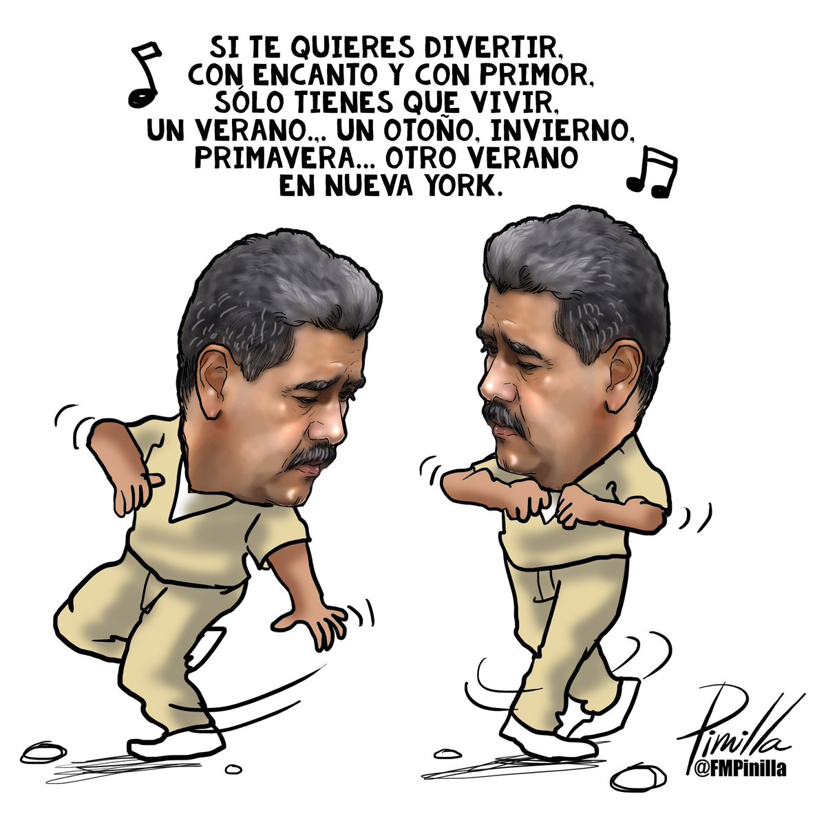 FMPinilla's tweet photo. Un verano en Nueva York.
•
Caricatura
•
#caricatura #cartoon #venezuela🇻🇪 #nuevayork https://t.co/4e7F124Nfl