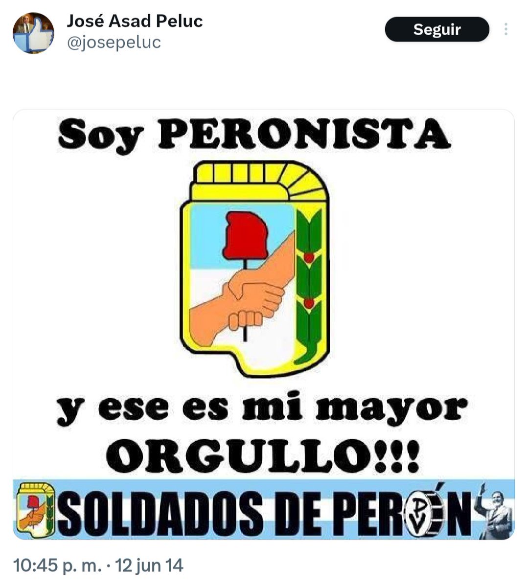 michelproArg's tweet photo. José Peluc, el presidente libertario de San Juan es un dirigente peronista q pasó por el Frente Renovador y compartió el escenario político sanjuanino con figuras como José Luis Gioja y Sergio Uñac.✌️🤮 #Memoria
#NoLaVes? #KukasVioletas #LaCastaAvanza
#Kukas #peluK 
#FIN https://t.co/ywXrztGqju