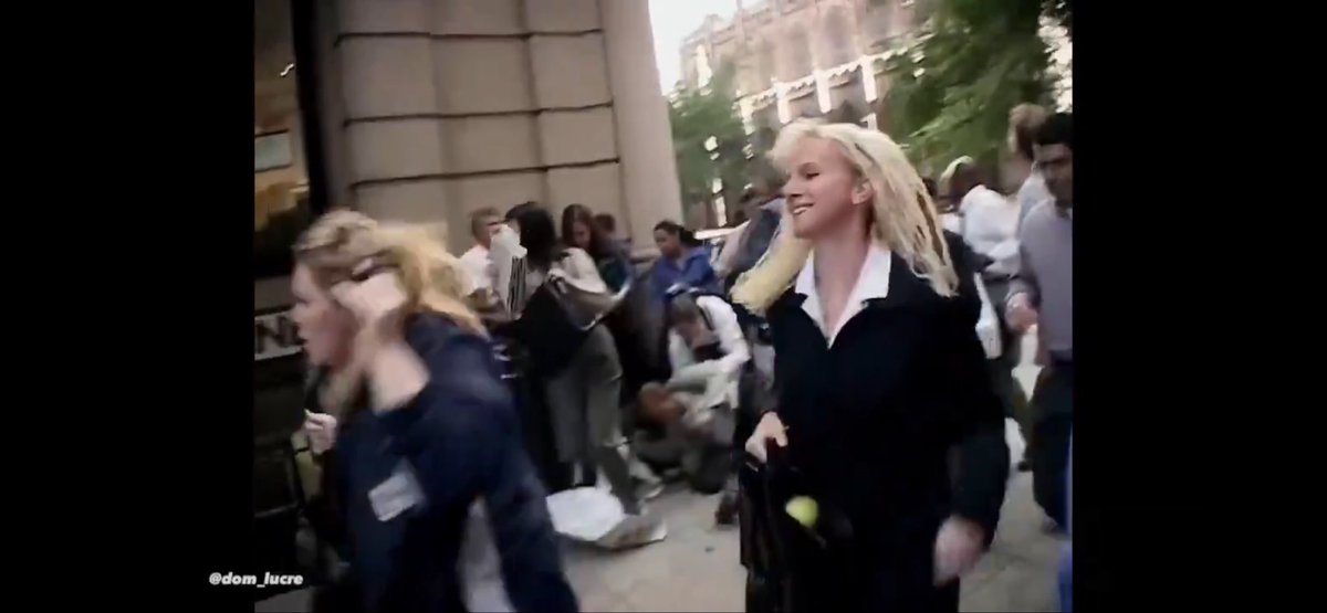 ConspiracyCoup's tweet photo. Women laughing as they run away from the falling twin towers in the biggest “terror” attack in american history
These are actors
Extras
Just playing the part
It’s all a show
It’s all an act
It’s all FAKE https://t.co/n22JVztN7J