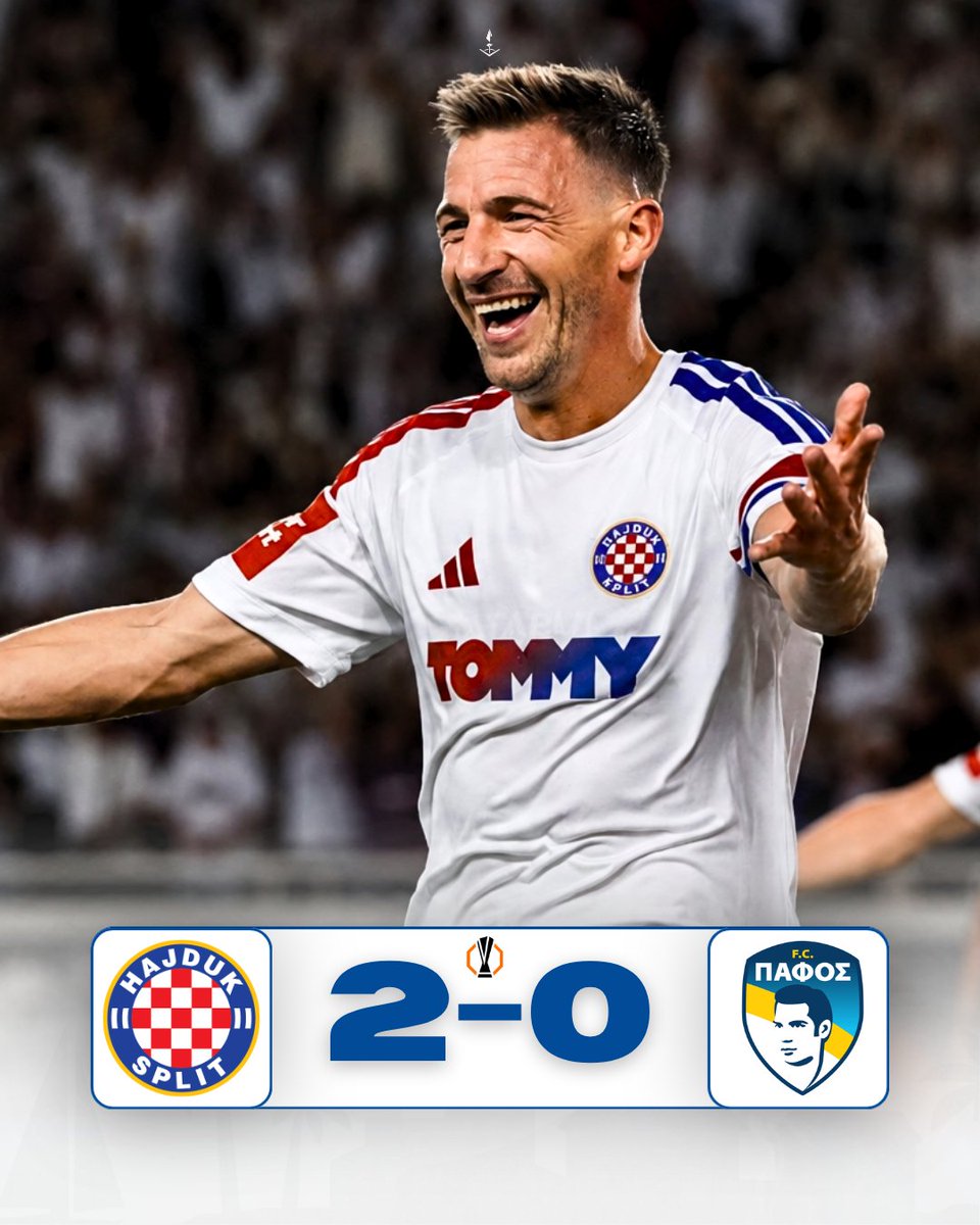 HajduckiKorner's tweet photo. Rezultat 🔝
Navijanje 🔝
Golovi 🔝
Utakmica za pamćenje...

Sad pametno na Cipru, još ništa nije gotovo i, ako Bog da, za sedam dana slavimo prolaz i pripremamo se na invaziju na Salzburg. 🤞

#hajduk #uel #pafos https://t.co/ZLK6gKiOzP