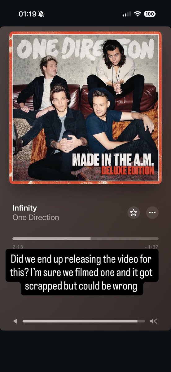 JustSomeRemains's tweet photo. Infinity music video being discussed in 2026??? https://t.co/Wt07rSu9Xb