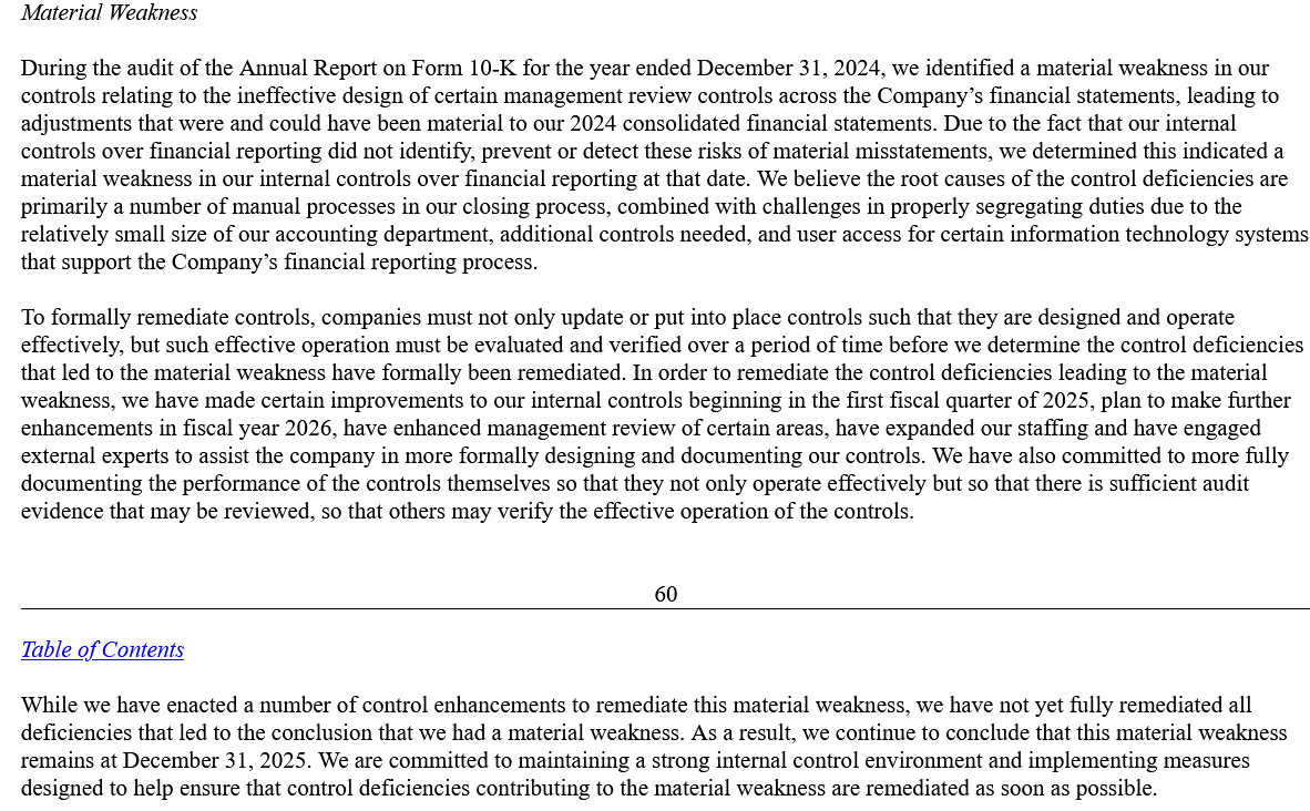 BLACK0FORTRESS's tweet photo. $TSSI  https://t.co/InDNatpUK6  BASED ON THE 10-K2025 AND 
THE-Q MARCH 2026 
The current report lacks a high degree of reliability due to fundamental weaknesses. 
Waiting for the 10-K-2026 report is BETTER ! 
AND IN THE 10-Q MARCH 2026 Quarterly Report the company explicitly confirmed that the material weakness still exists!