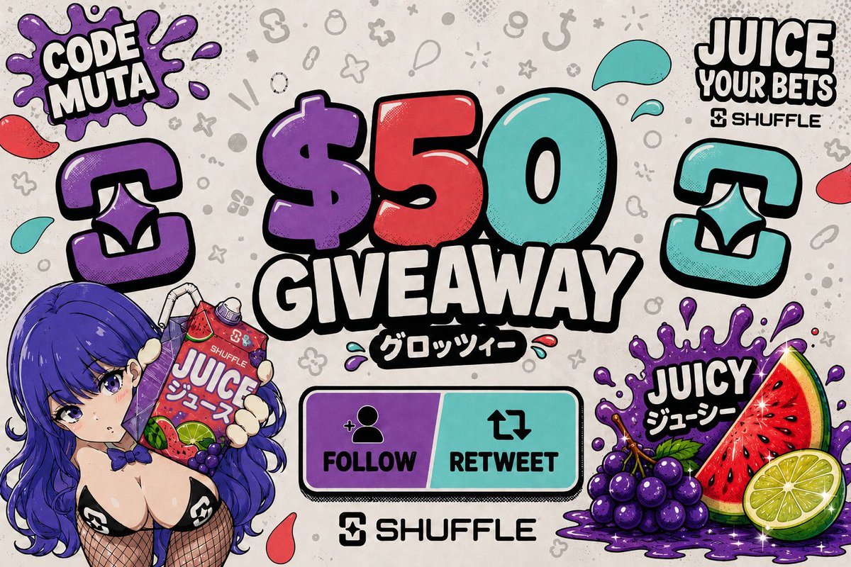 OgMuta's tweet photo. 🍇 Who wants a Shuffle Juicer? 🍉

$50 Giveaway ⟡ 2 Winners

🍸 Follow @ogmuta
🍹 Repost

Winner announced in 48 hours. 💜 https://t.co/z3XnmnUSsR