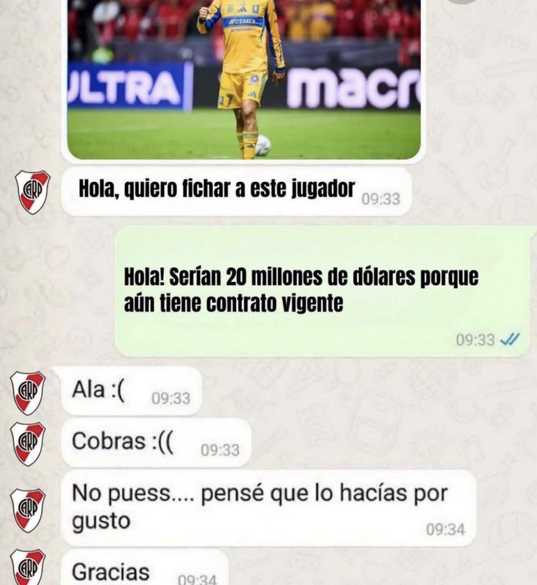 Pedrocas2804's tweet photo. @frabigol Cómo ha sido la negociación: https://t.co/zZRXDSDPye