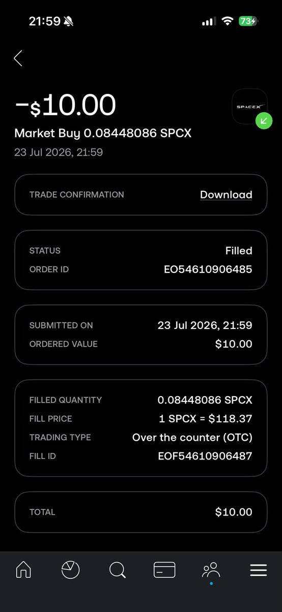 StockTrading369's tweet photo. I added more $SPCX 
The stock shows signs of reversing upwards. https://t.co/XHAbUx11MK