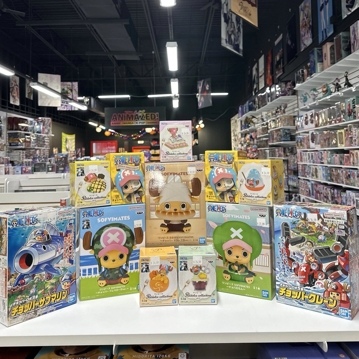 AnimazedStore's tweet photo. Our Glenwood staff wanted to show their appreciation for one of their favorite characters, Dr. Tony Tony Chopper! What is your favorite Chopper moment or quote?

#animazed #animestore #onepiece #raleighnc https://t.co/W3rAhNyKWf