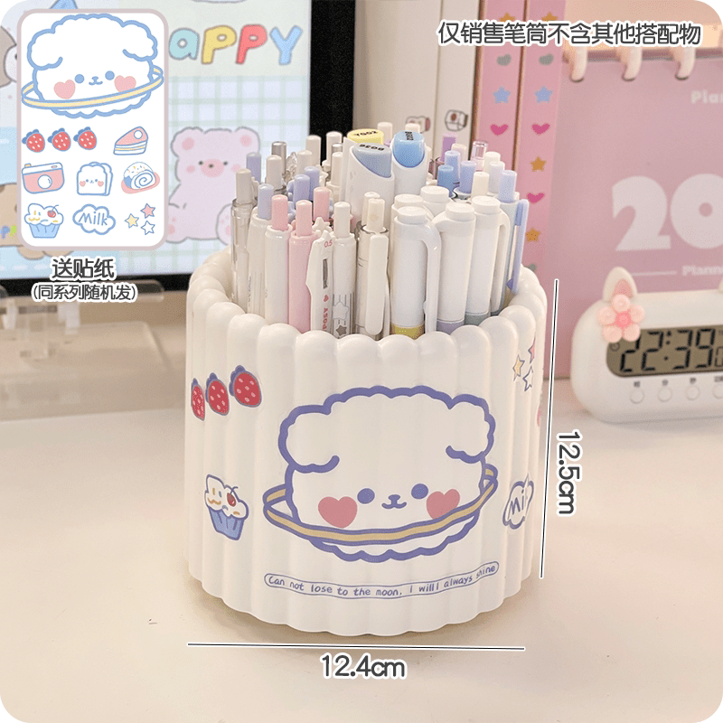 Smleekowm's tweet photo. Turning an old glass jar into a cute desk pen holder with some yarn and stickers—zero waste, full charm https://t.co/jvRC10XdLm