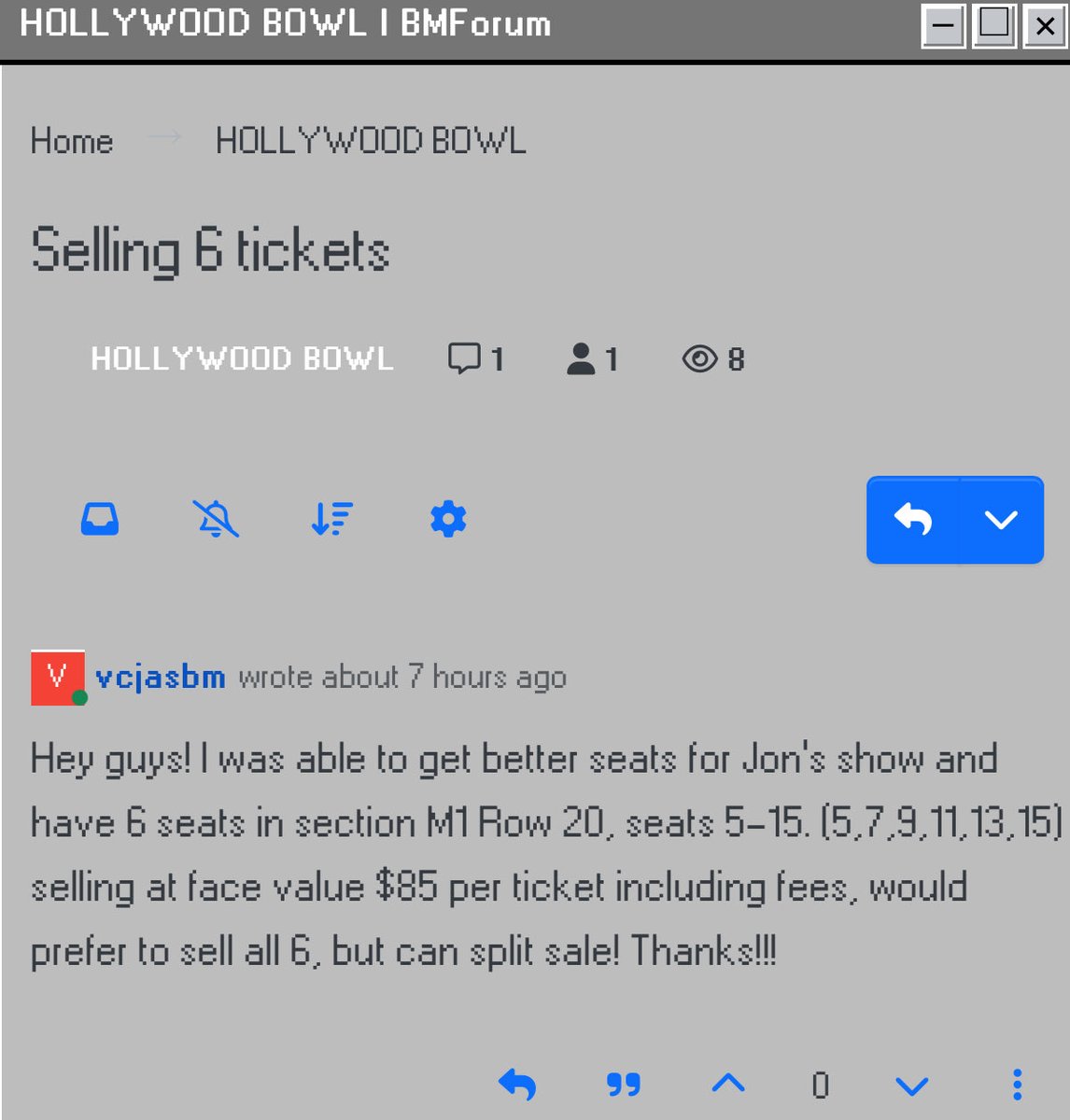 vcjass's tweet photo. Jon Bellion Hollywood Bowl 9/24/26 
6 tickets for sale !!! https://t.co/6Yjb9zycEs