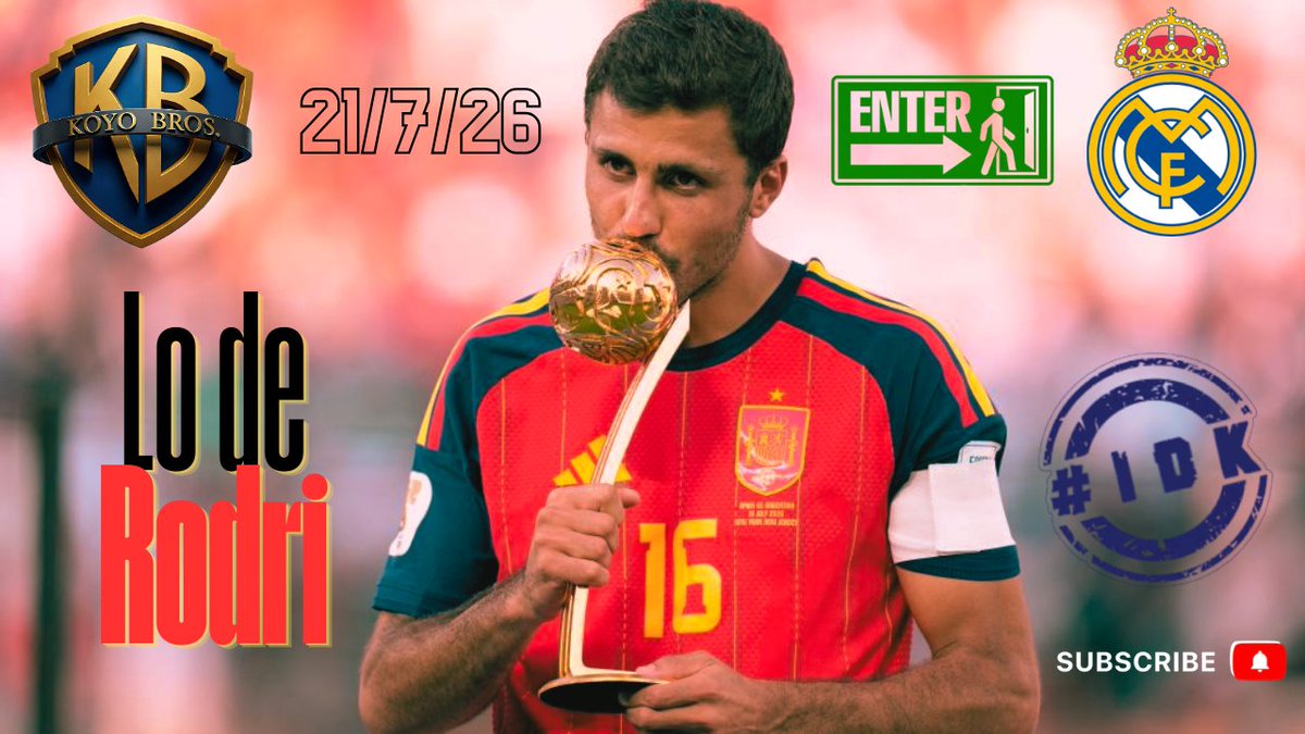 RodriBalonDeOro's tweet photo. 🏁Números de la operación de Rodri - Real Madrid:

💰65M€ + 5M€ en Variables por objetivos conseguidos y partidos disputados.

🫰Salario Anual: 25M€ Brutos.

⌚️Contrato firmado hasta 2030.

🔢Llevará el 16.

📲Oficial antes del 1 de Agosto. Saldrá Gonzalo al 99%.

#IDK🦊 https://t.co/sFmNVtsU2W