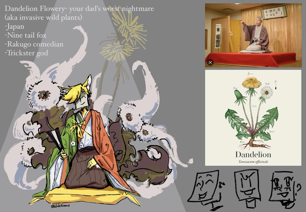 InkAlmond's tweet photo. Fox Flowery propaganda alert!!!
Also Japan flowery propaganda 
And dandelion flowery propaganda?
Simultaneously rakugo propaganda???
#deltarune #flowery https://t.co/I9UNWERdMI