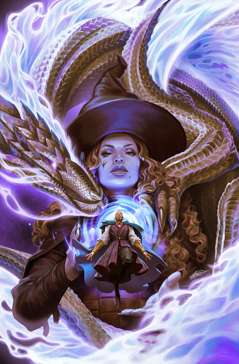 tintanega's tweet photo. BIG NEWS! 🐉 Dark Horse &amp; WotC are releasing a new D&amp;D comic series this Nov! 

Grab Issue #1 with my exclusive variant cover! Check it out! https://t.co/uZTaSUd0Md