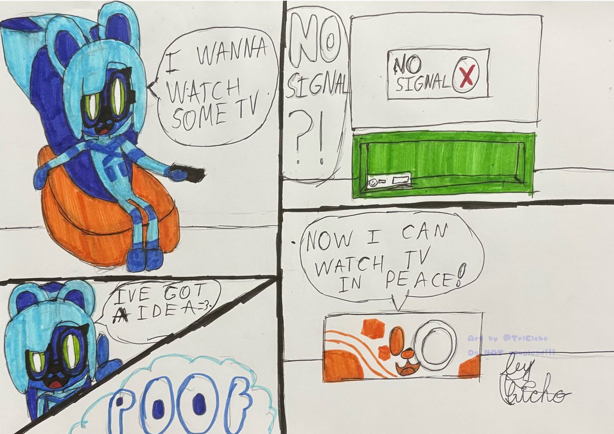 Tri_Cicho's tweet photo. Just wanna watch some tv but there is no signal so I had an idea #furry #art #tf #tfeveryday #transfur https://t.co/vx18qYJMKz