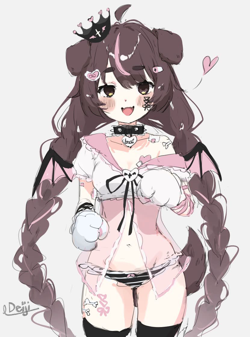 2dpupi's tweet photo. i have decided to fully rebrand into this design so...  

hai~ my name is Kiwa, your bratty moogle loving vampup princess!  

this is just one of my looks and my full redesign will be by @.moodymui0

art: @.deiji_nya  
design: @.imoutopuppy https://t.co/KffSs2ISba