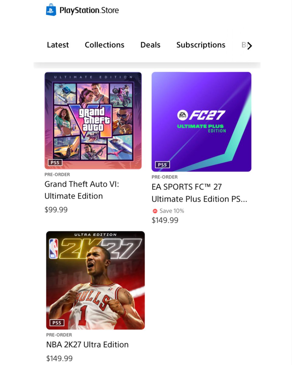 GTAVI_Countdown's tweet photo. Rockstar received criticism after announcing that GTA 6’s most expensive edition costs $100, a game we’ve waited over a decade for.

Meanwhile, these companies are selling $150 editions for a roster update every year. https://t.co/Ak0WZ2JyNX