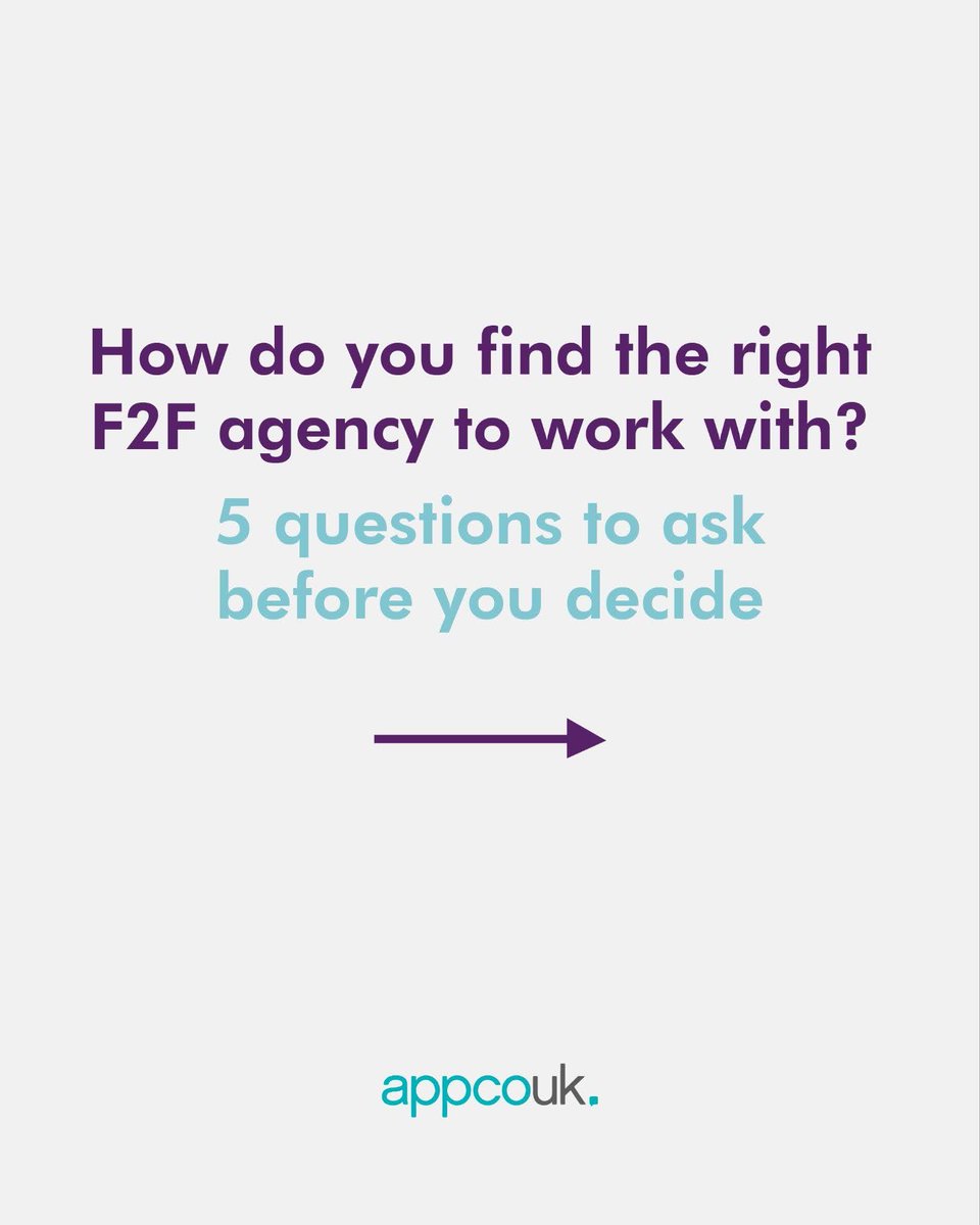 appcouk's tweet photo. Choosing the right face-to-face fundraising agency is one of the biggest decisions a charity makes. Here are 5 questions to ask to find the best match for your cause. https://t.co/ztR6xUafUR https://t.co/2pgU0KqDbu