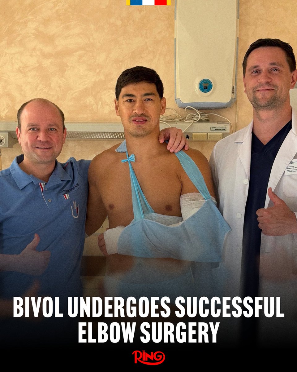 ringmagazine's tweet photo. Dmitry Bivol has announced he’s undergone successful surgery on his left elbow 🏥

What would you like to see next for the Ring light heavyweight champion? 🏆 https://t.co/Y7lcufXNDw