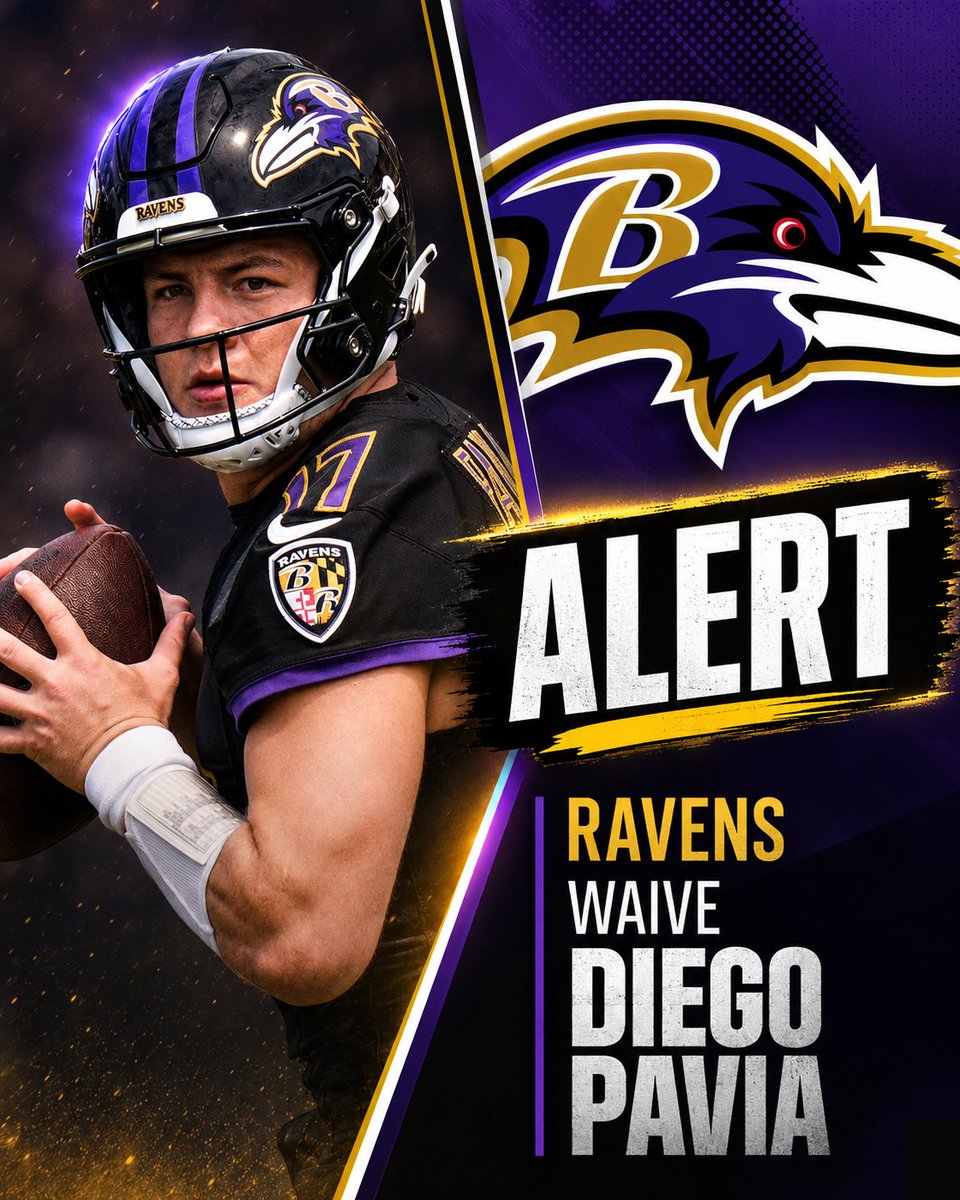 eaglenowus's tweet photo. Ravens Waive QB Diego Pavia ✅ https://t.co/NP4NZZHBko