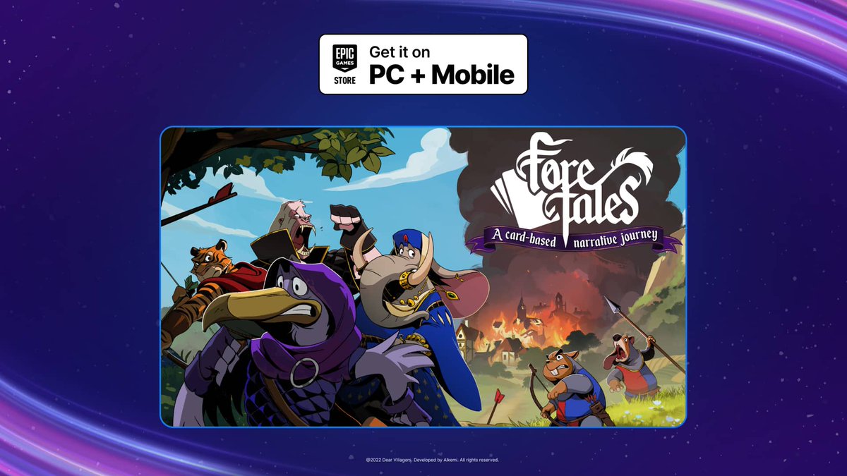 SteamGamesPC's tweet photo. 🀄️"Foretales"🀄️ is available for FREE until July 30 on Epic Mobile.
Link:⬇️
https://t.co/lg7uFgcF2h
Android Link:⬇️
https://t.co/YNCX4AtriD
iOS Link:⬇️
https://t.co/4SWvFStrvj
Available for free on Android worldwide and iOS in select countries. https://t.co/z0DmwiWrHZ