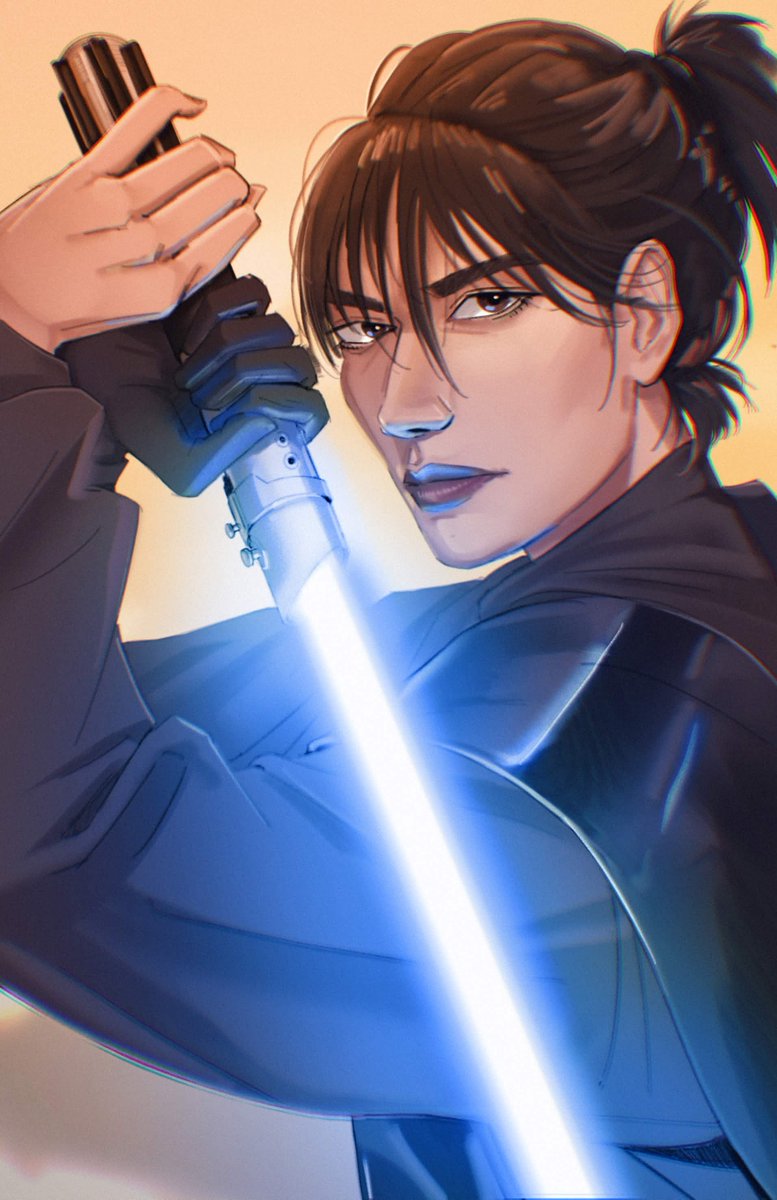Journen_Two's tweet photo. Jedi Seonghwa for a nerdy Ateez PC series I want to do! Green lightsaber version below too because I was indecisive lol 

#ATEEZfanart #ParkSeonghwa https://t.co/jWtu4pjBe1