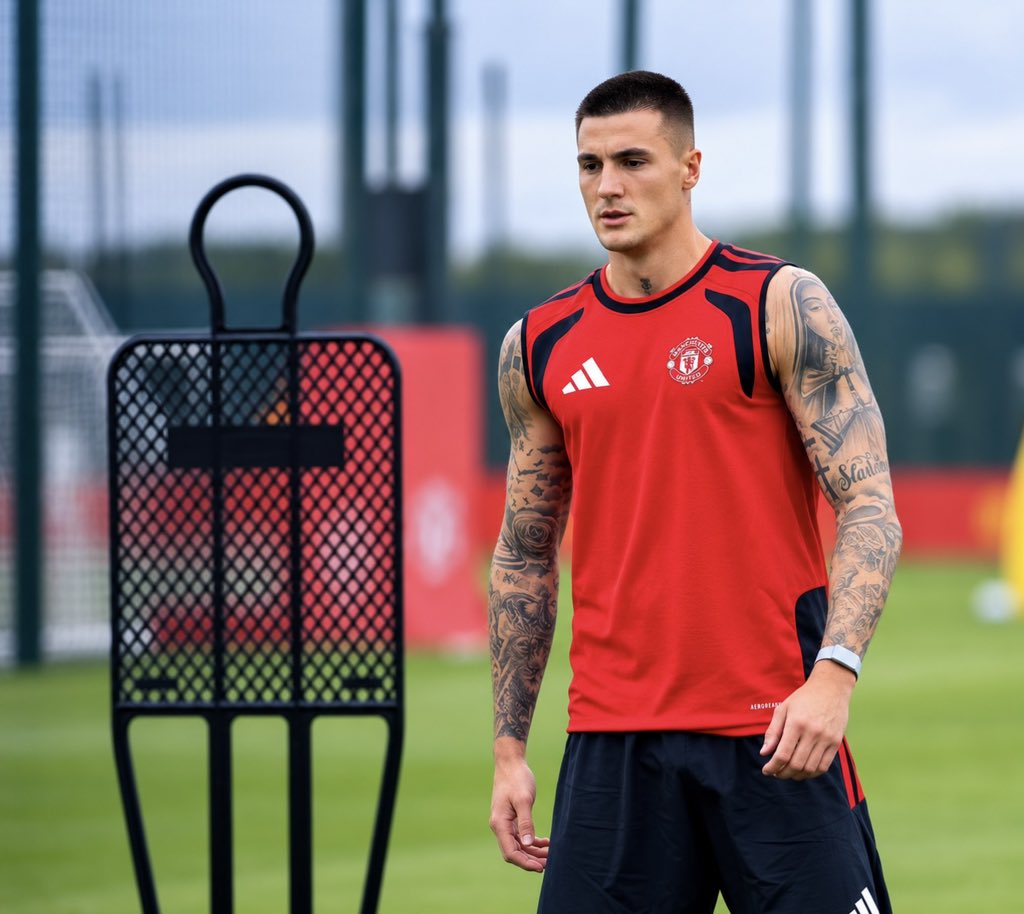 UTDKarra's tweet photo. Šeško’s first Manchester United training vs Šeško’s second season at Manchester United. 

Wherever you run to, Konaté, you’re not safe. Šeško will find you, and you’ll pay for pushing him into the advertisement boards. https://t.co/YhvlcVK5ya