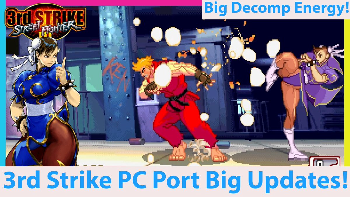 VEsoterica's tweet photo. Not only did the Street Fighter III: 3rd Strike PC port get updated recently and pass ALL accuracy tests from Fightcade...it also got a fork as well. 3rd Strike 3SX and 3SXW! A tale of two Strikes (vid in reply) #gaming #gamingnews #retrogames #gaming #streetfighter https://t.co/BmxiX7MxRg
