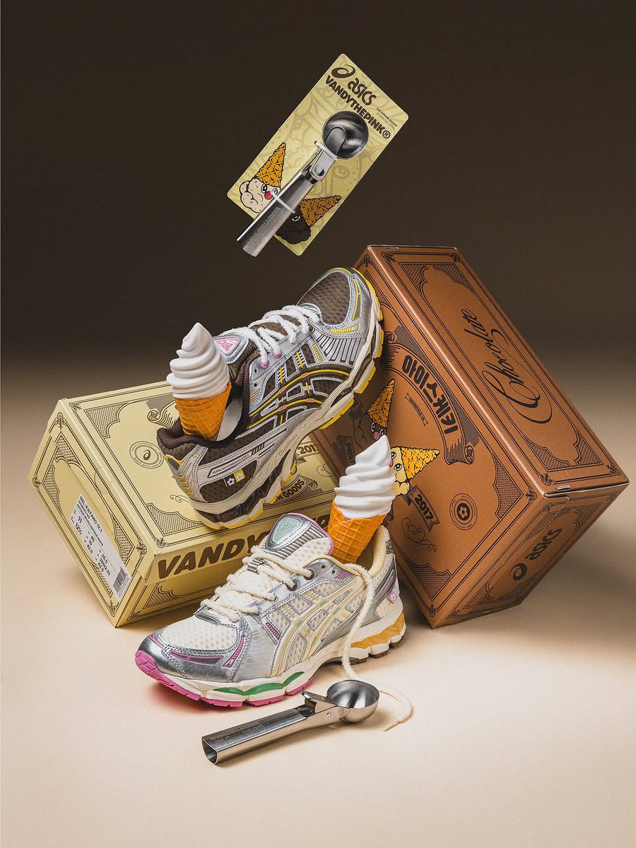 nicekicks's tweet photo. VANDYTHEPINK x ASICS GEL-KAYANO 12.1 release info:

🍫 VANDYTHEPINK Exclusive: 
“Chocolate” &amp; “Vanilla” - August 8

🍦 ASICS Worldwide: 
“Vanilla” - August 14 https://t.co/pxk8f0pkrx