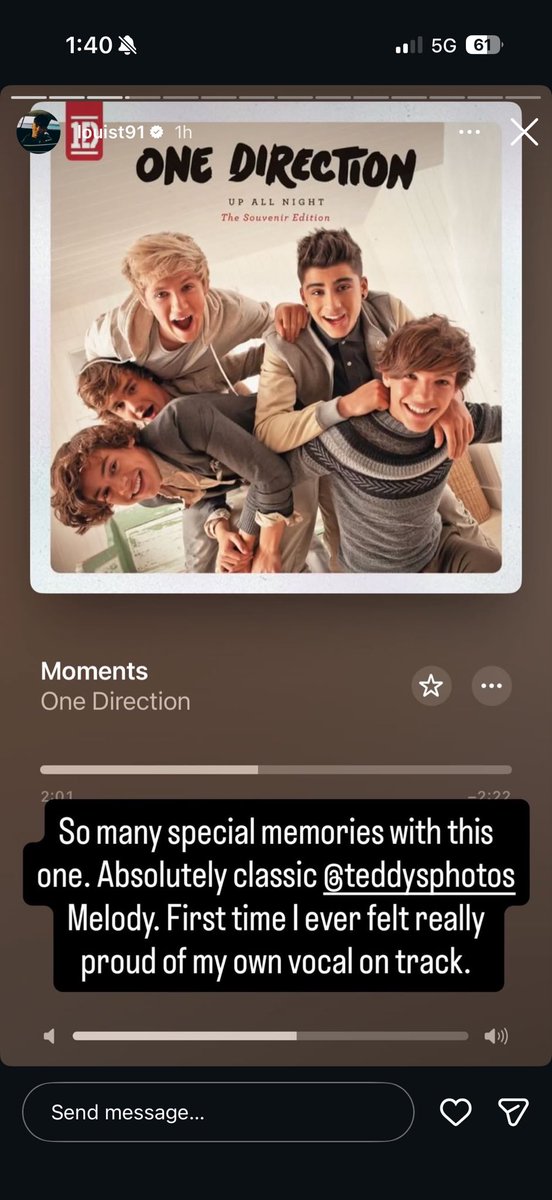 goldennsam's tweet photo. it’s the way you can see the volume at the bottom getting progressively louder and louder as he keeps listening 😭 @Louis_Tomlinson is JAMMING rn https://t.co/tmtVjgtc1w