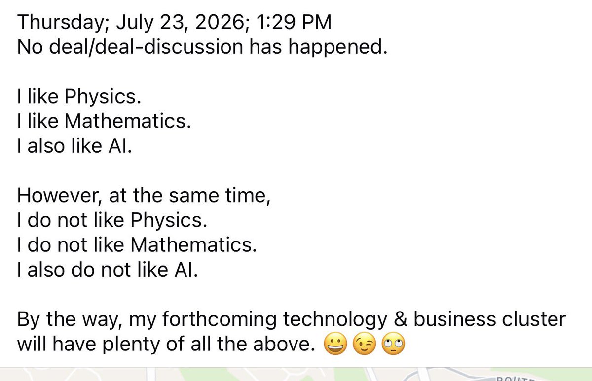 arun_das1's tweet photo. Thursday; July23,2026; 1:29PM
My cluster will have plenty of stuff 😀😉🙄
No deal
#democrats #WhiteHouse #CISA #IRS #SECGov #FTB #FTC #USPTO #Harvard #NASA #NBC #MSNBC #CNBC #CNN #Bloomberg #CES #India #TimesofIndia #ABPNews #ZeeTV #TVAsia #SonyTV #Olympics #CERN #UnitedNations https://t.co/Rp5cZ9dJR4