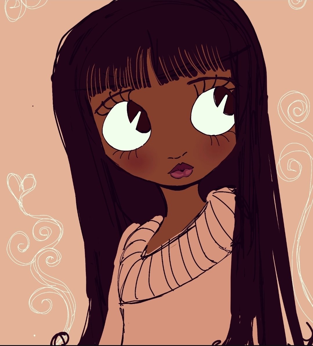 CarmelApplz's tweet photo. This random character i drew!💖(it's based off a blyth doll I saw but yk) https://t.co/RHZCk7BhdL