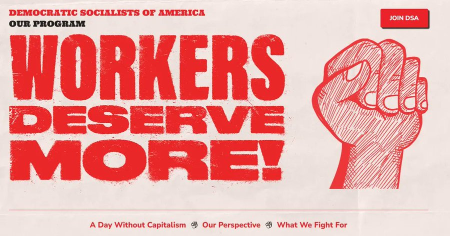 ConceptualJames's tweet photo. I wanted my whole breakdown about the DSA platform and its radicalism, Marxism, Leninism, and Maoism to be accessible in one neat place that's easy to share (long to read, though), so I expanded it and put it on my Substack. By all means, share it widely.
https://t.co/figxjvmhp4 https://t.co/NM1WoZ87qD