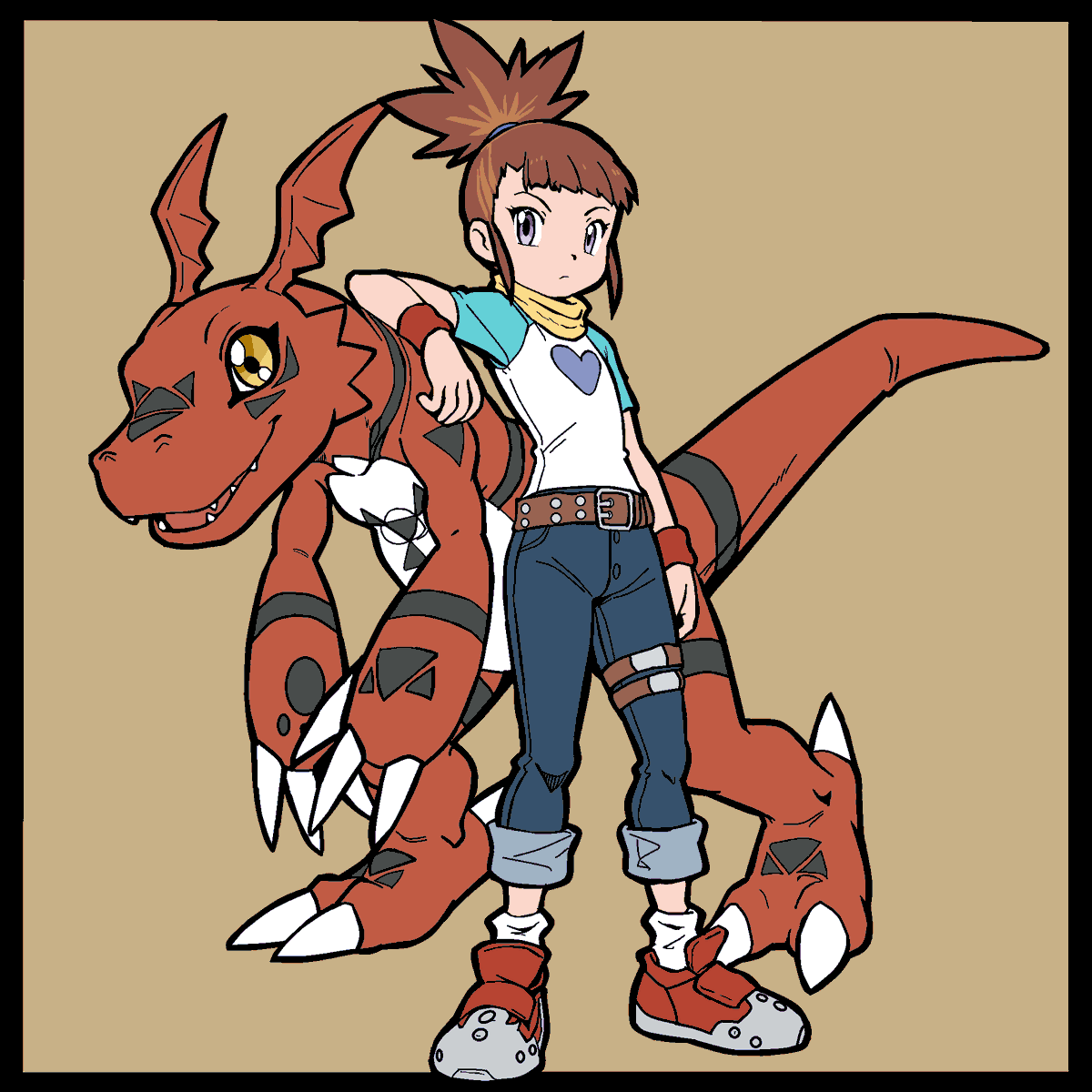 seadog6662's tweet photo. Rika Nonaka and Guilmon https://t.co/rYkw2GEYjS
