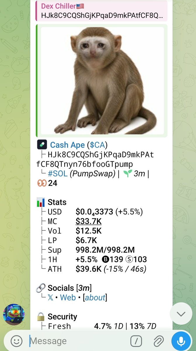 Dex_chiller1's tweet photo. ⚡️ $CA 🚀

🤴 CA>> HJk8C9CQShGjKPqaD9mkPAtfCF8QTnyn76bfooGTpump

💎 Fresh Solana gem on the radar. Early positioning is everything. https://t.co/cFQfUgLKiy