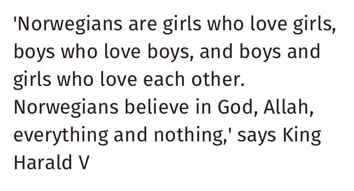 Hatrcantread's tweet photo. You know, a lot of people on here like calling Sweden gay, but at least our king didnt explicitly call us gay #Norgay https://t.co/hq6c5fnaEc