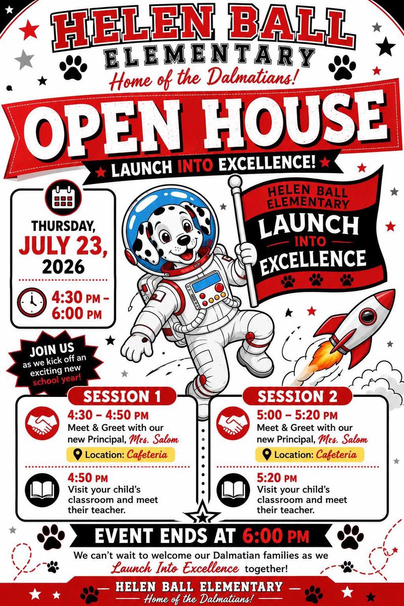 HbeVolunteers's tweet photo. So excited to welcome back our scholars and families…see you tonight #DalmatianNation!! 🐾❤️🙌🏼 @CrystalSalom @lgonz_HBallES @SusanaZ_HBES @HerreraCristie @VBMolinar_HBES @RTarango_ADM https://t.co/9mHXiXXTuA