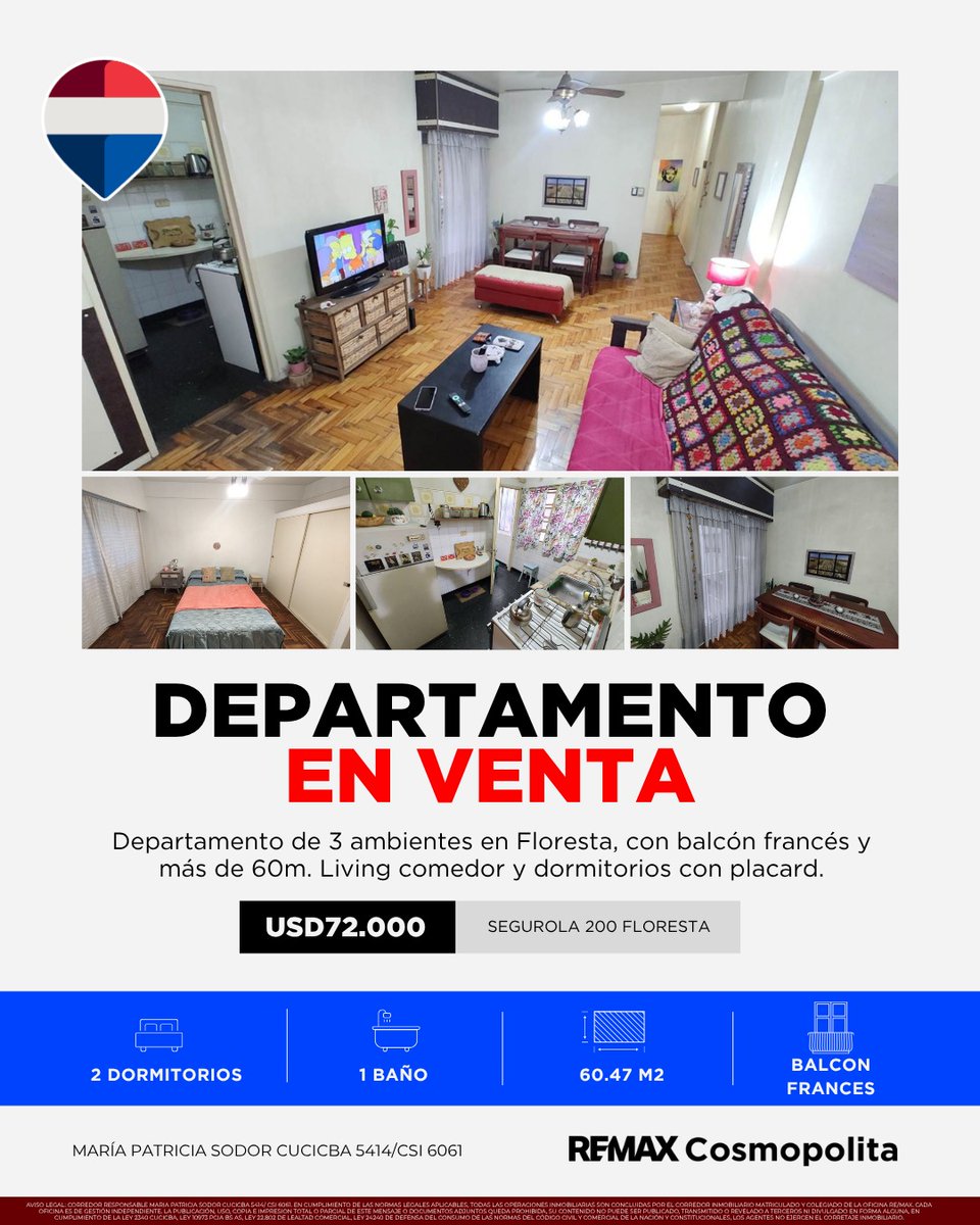 edemilo's tweet photo. ¡NUEVOS INGRESOS!

#Remax_Cosmopolita #Remax_Cosmopolita_Argentina #Inmobiliarias #Departamentos #Casas #PH #Cocheras #Alquileres #Local #Lotes #Venta #creditohipotecario #Lendar #FirmaDigital #compraventa #Lote #Emprendimiento #Floresta #Flores https://t.co/4f7POKXxdP