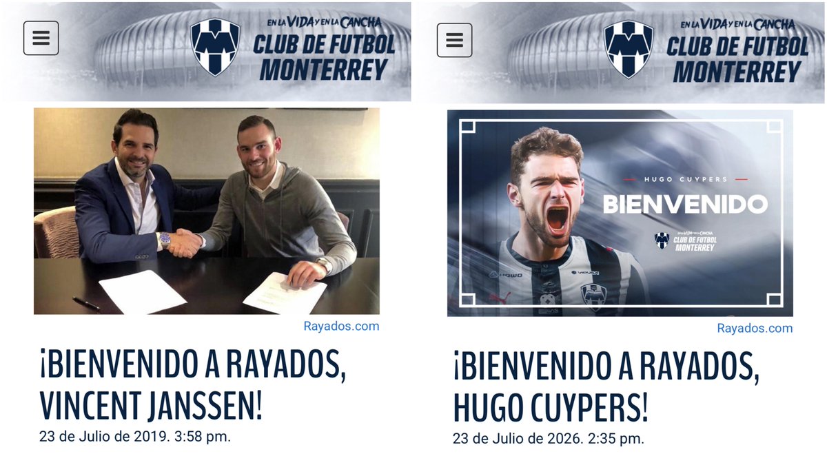 SomosRayados's tweet photo. Y justo hoy, pero hace 7 años, fue anunciado un viejo conocido…

Que haya suerte para Hugo Cuypers. https://t.co/0X6t7YRjsV