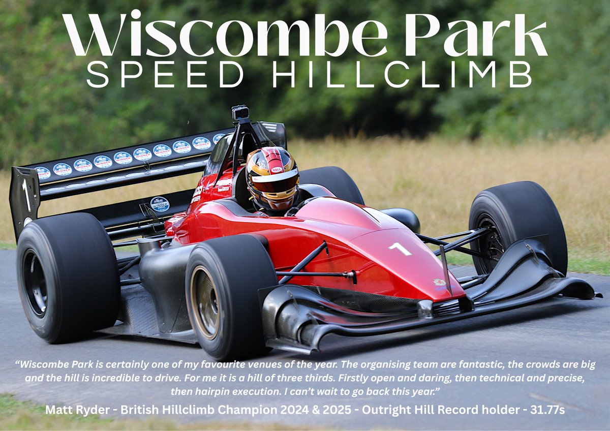 WiscombePark's tweet photo. Current British Champion Matt Ryder shared his thoughts on Wiscombe Park. Thank you Matt!
Share the passion!
#wiscombepark #wiscombehillclimb #speedevent #speedhillclimb #hillclimb #motorsport #sharethepassion https://t.co/ySMIHJbPyZ