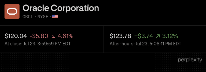 wallstengine's tweet photo. Oracle $ORCL secured a nearly $7 billion, 10-year enterprise software agreement with the Pentagon.

The deal consolidates software licenses across the Defense Department, Coast Guard and intelligence community, with at least $441 million in expected taxpayer savings. https://t.co/sw3Ui8J4Ua
